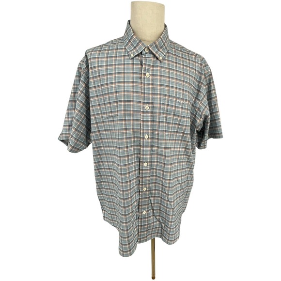2 Orvis Mens Classic Fit Short Sleeve Plaid Button Down Shirts Wrinkle Free XXL - Picture 6 of 14